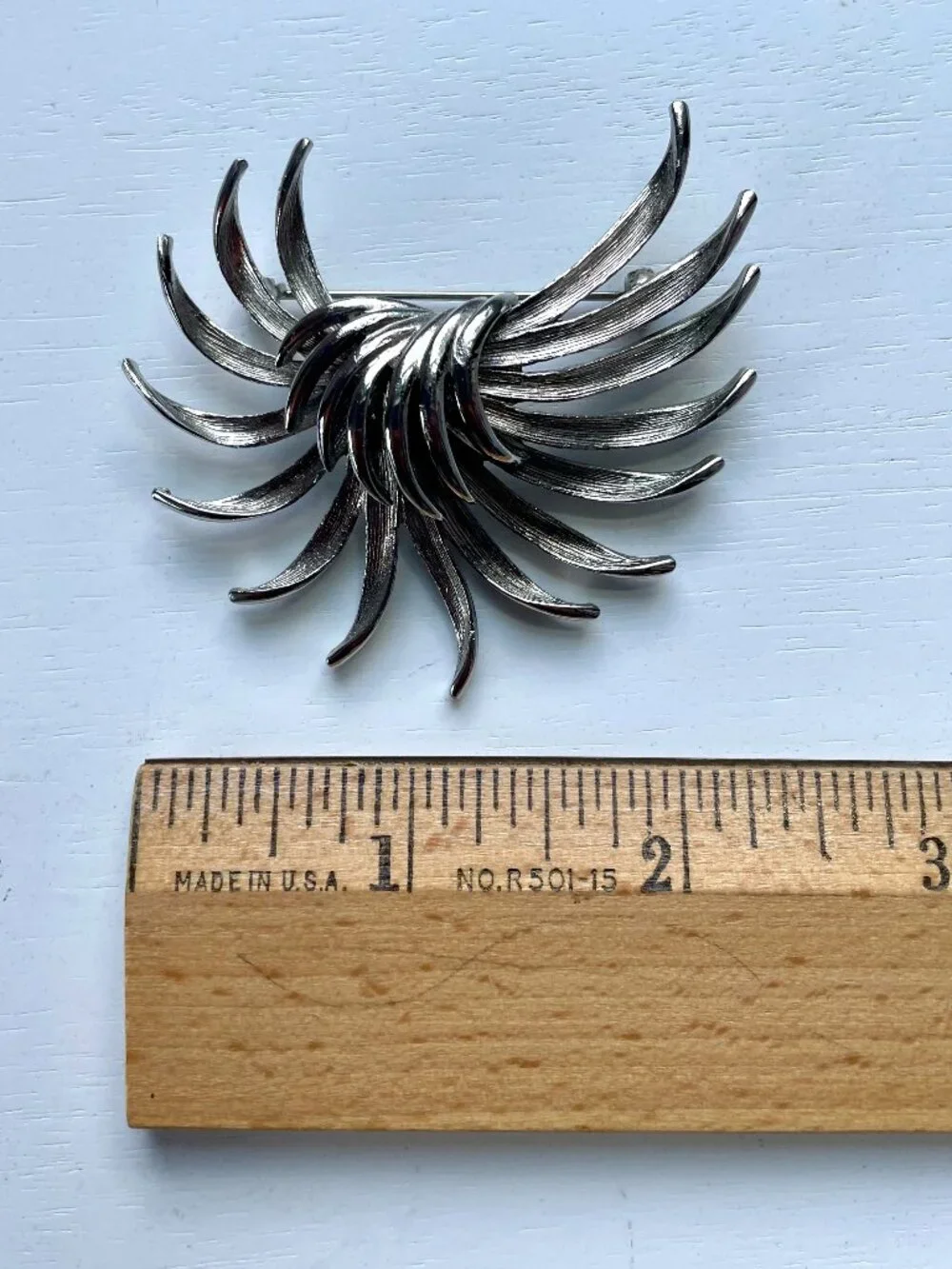 Vintage Silver-Tone Metal Brooch